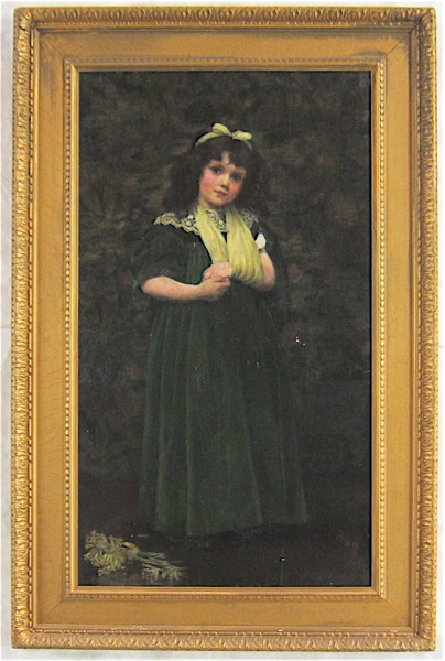 Appraisal: M RIE OIL ON CANVAS American th century Portrait of