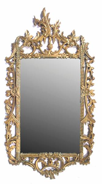 Appraisal: A George III style giltwood mirror height ft in width