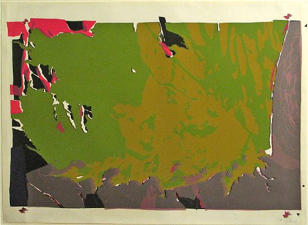 Appraisal: Larry Poons Untitled Color silkscreen printed on wove paper signed