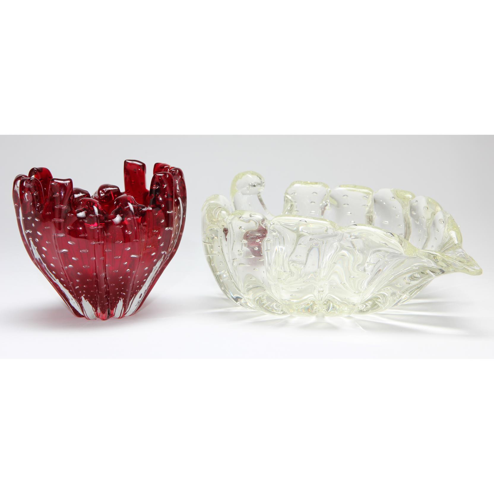 Appraisal: Barovier and Toso Two Glass Bowls Venini s the first