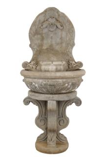 Appraisal: Contemporary Cast Stone Demilune Garden Fountain Al's Garden Art American