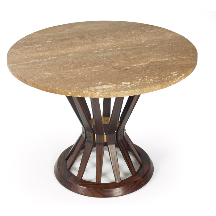 Appraisal: Edward Wormley ''Sheaf of wheat'' occasional table by Dunbar round