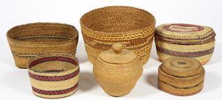 Appraisal: lot of North Pacific basketry group lot of North Pacific