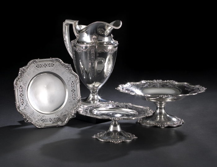 Appraisal: American Three-Piece Sterling Silver Compote Set first quarter th century