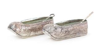 Appraisal: A Pair of Chinese Export Silver Salts Maker's Mark SW