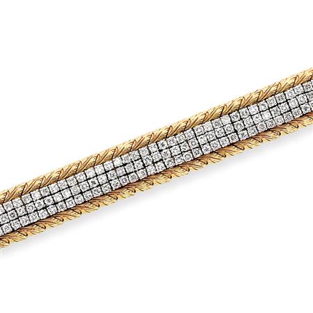 Appraisal: Gold Platinum and Diamond Bracelet Tiffany Co Estimate -