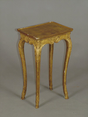 Appraisal: A French giltwood and gesso occassional table th century the