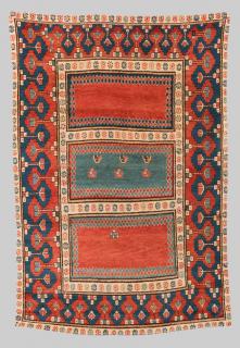 Appraisal: BORDJALOU KAZAK RUG BORDJALOU KAZAK RUG Caucasus th century ft