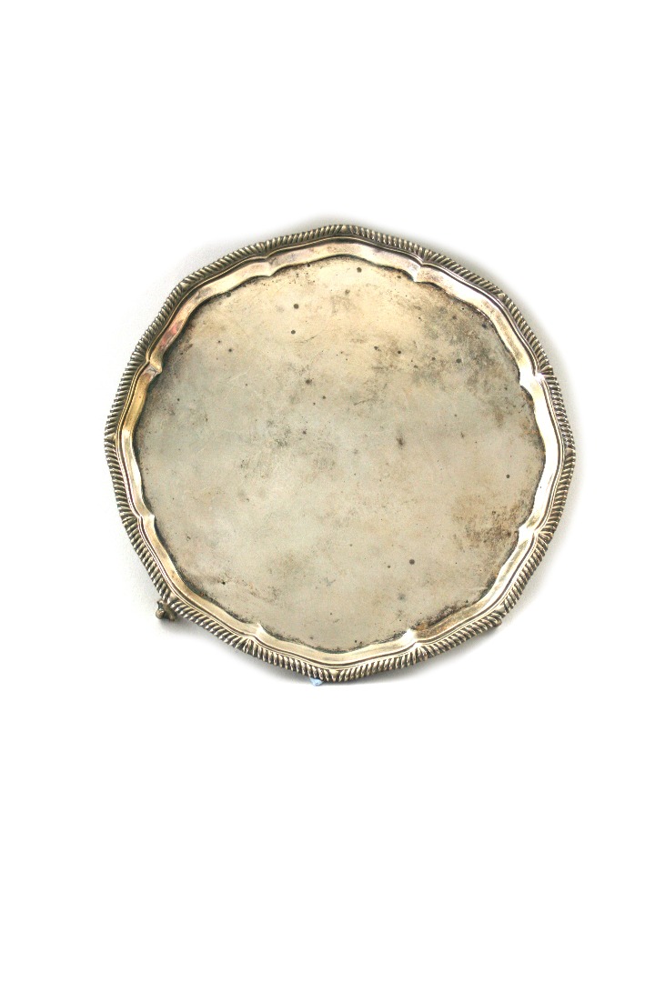 Appraisal: A George III style shaped circular silver salver Gibson Langman