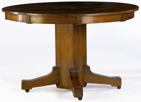 Appraisal: STICKLEY BROTHERS Dining table with circular top on a pedestal