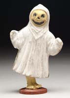 Appraisal: EARLY COMPOSITION GHOST NODDER Composition ghost with white robe and