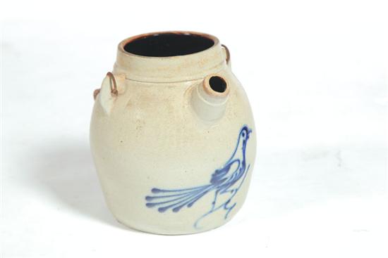 Appraisal: STONEWARE BATTER JUG American nd half- th century Bright cobalt