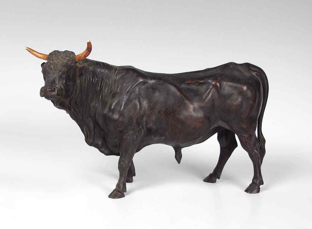 Appraisal: WELL MODELED LATE TH EARLY TH CENTURY BRONZE BULL No