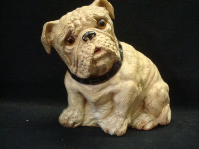 Appraisal: White Terracotta Dog Great looking dog From a Port Washington