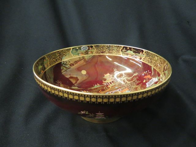 Appraisal: Carltonware English Luster Porcelain Bowl oriental design on Royal Rouge