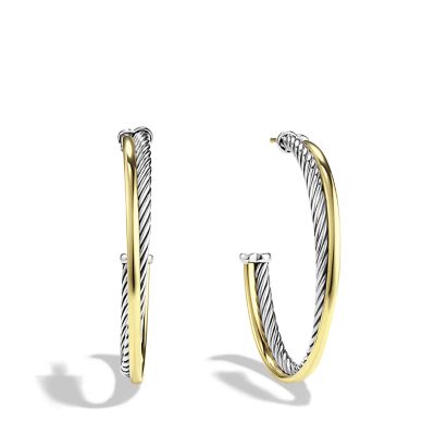 Appraisal: A pair of David Yurman sterling silver and K yellow