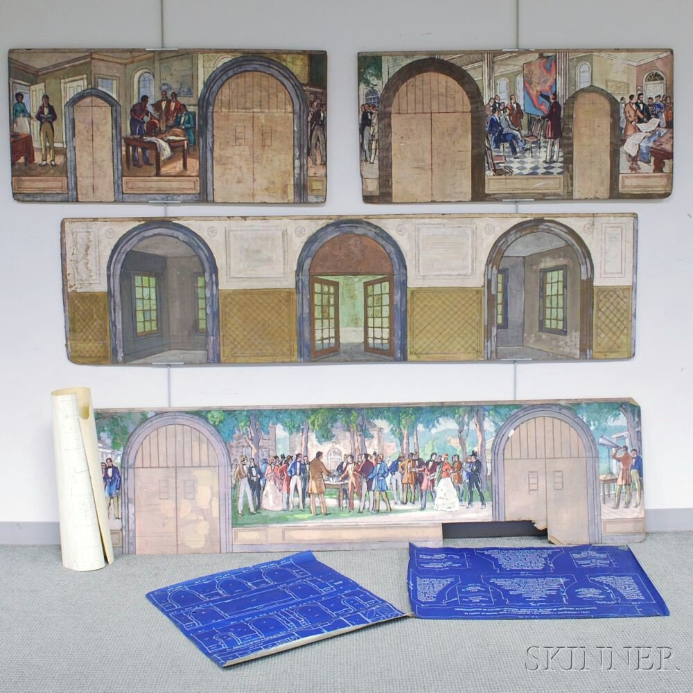 Appraisal: Gifford Beal American - Four Mural Studies for the Entrance