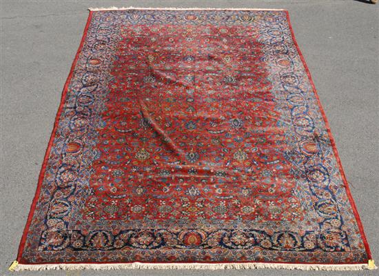 Appraisal: MANCHESTER KASHAN CARPET Persia circa feet inch x feet inches