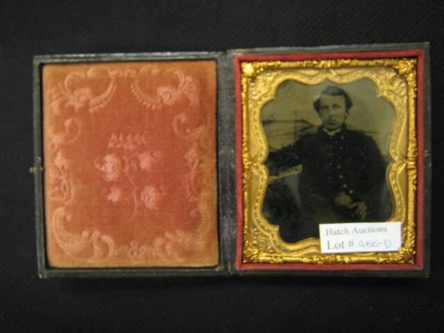 Appraisal: Daguerreotype Image of a Soldier Civil War era approx x