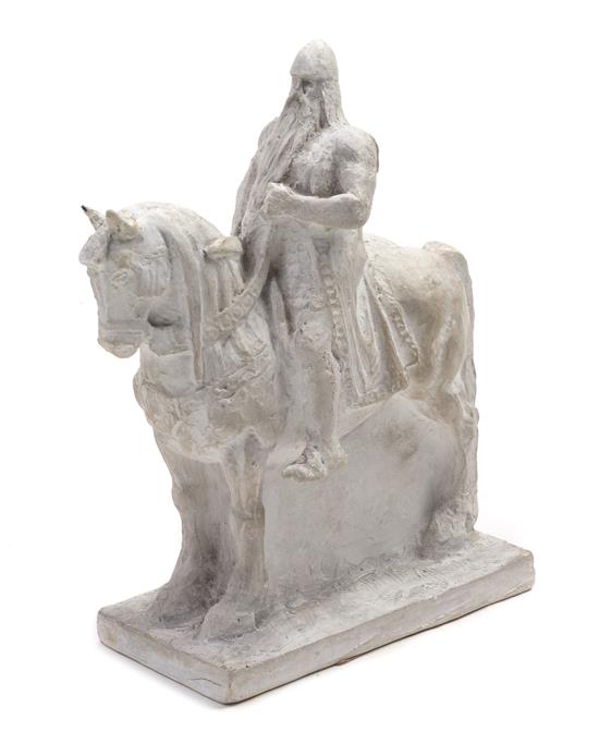 Appraisal: Sale Lot A Plaster Maquette of an Equestrian Figure after