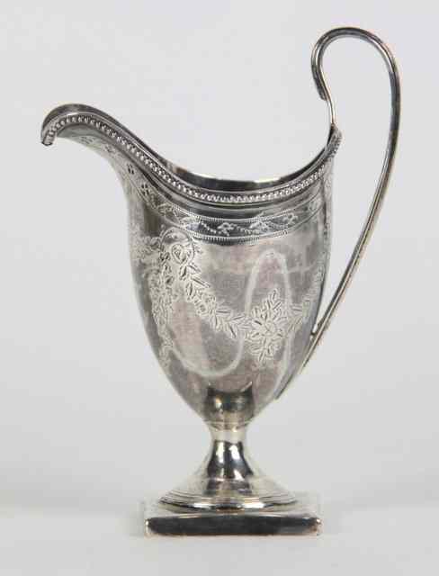 Appraisal: A silver cream jug Peter and Ann Bateman London of