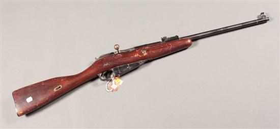 Appraisal: Moisin-Nagant style rifle with cut-back forestock marked A Estimate -