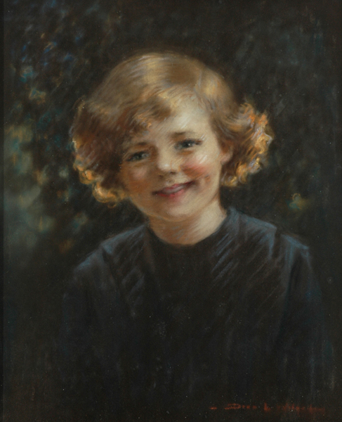 Appraisal: Dora Lynell Wilson - Portrait of a Young Girl pastel