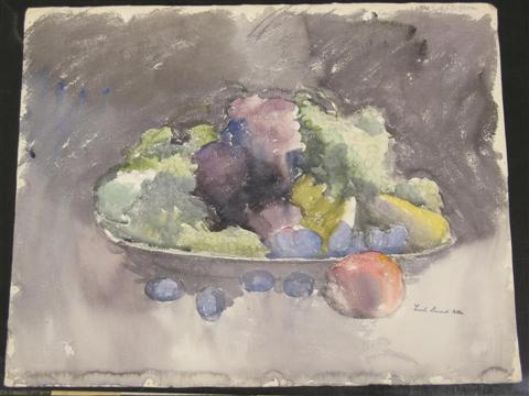 Appraisal: FRANK LEONARD ALLEN AMERICAN - STILL LIFE WITH FRUIT Watercolor