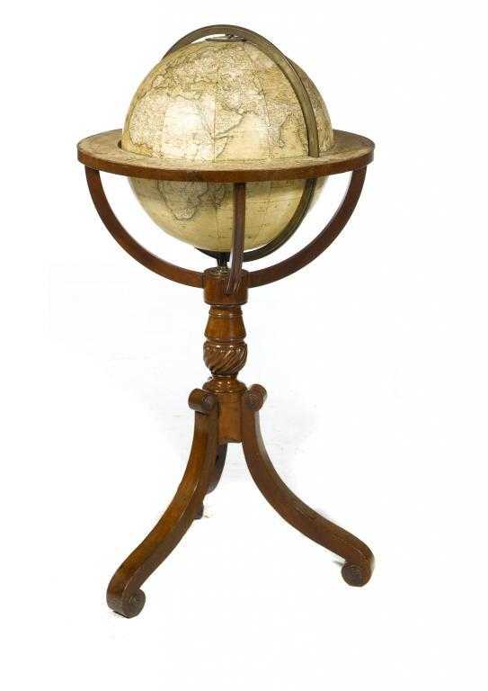 Appraisal: AN ENGLISH INCH TERRESTRIAL GLOBE BY NEWTON SON the plaster