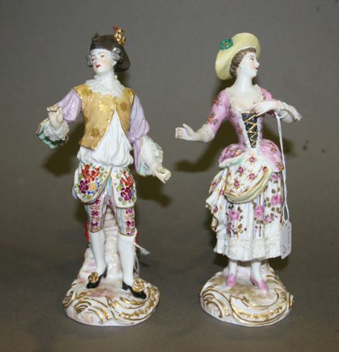 Appraisal: A pair of Bourdois Bloch Paris porcelain figures of a