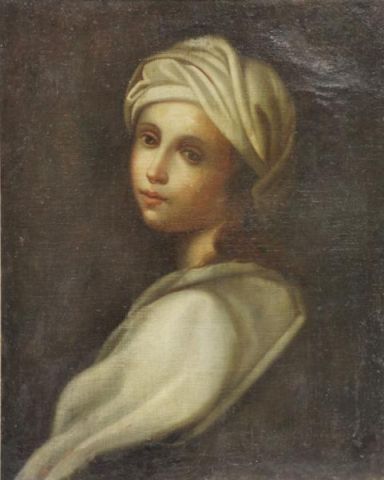 Appraisal: After Guido Reni Oil on Canvas Woman in Turban th