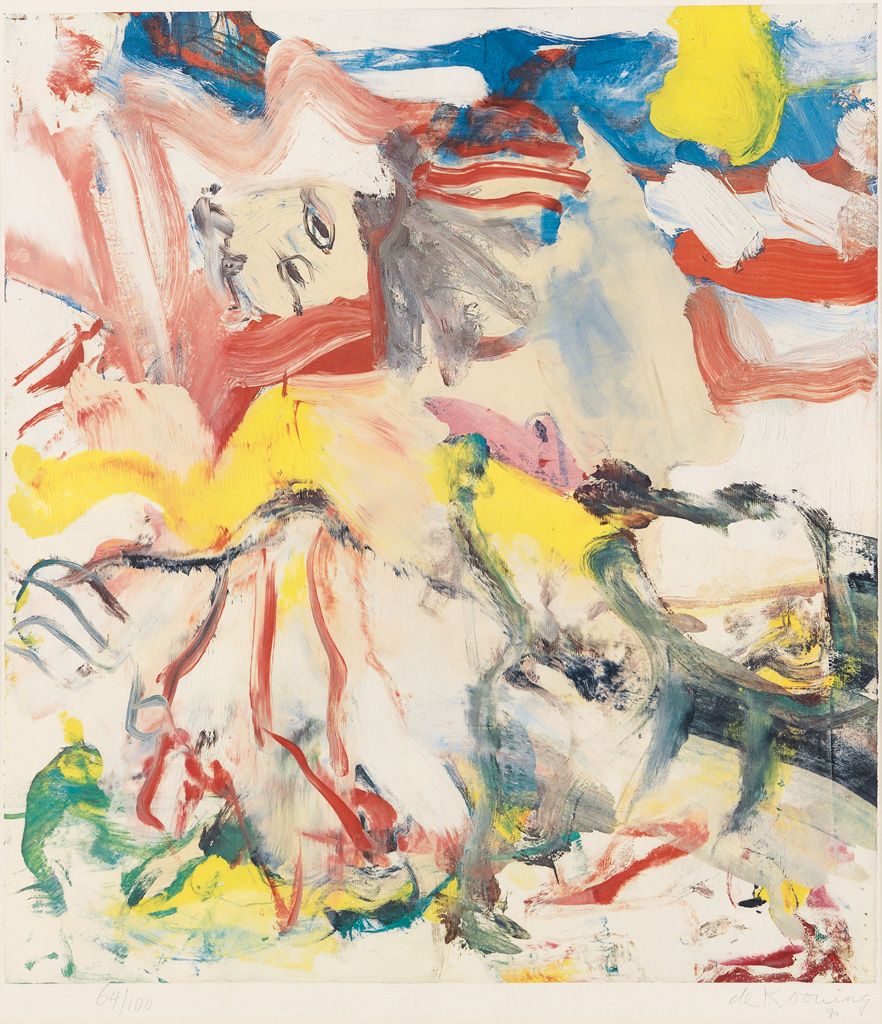 Appraisal: WILLEM DE KOONING Figures in Landscape Color offset lithograph x