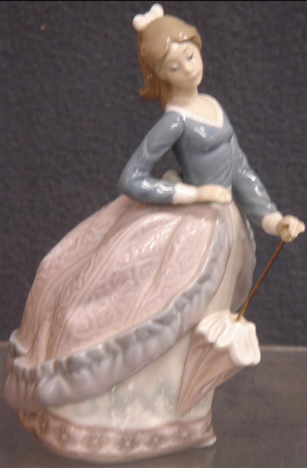 Appraisal: Lladro porcelain figurine young girl with parasol Jolie - h