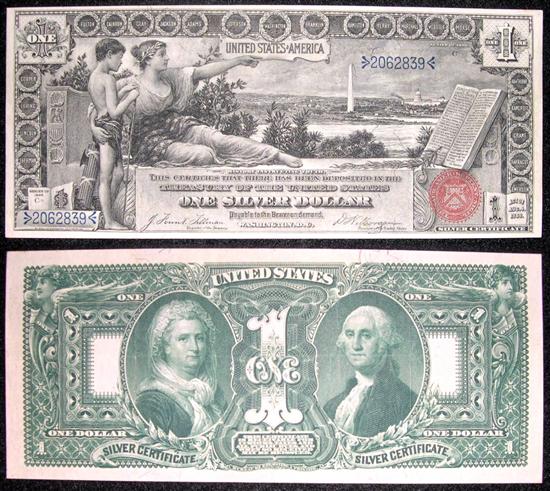 Appraisal: Large Size Currency - Silver Certificate Educational note Fr very