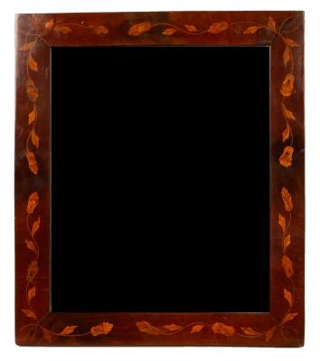 Appraisal: A Dutch marquetry inlaid rectangular mirror of floral design cm