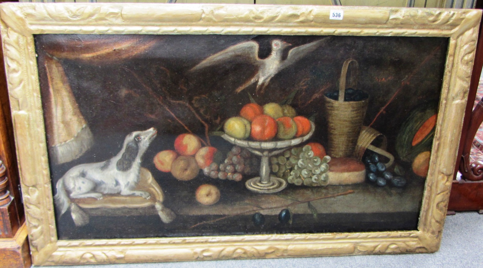 Appraisal: Continental School th th century Still life of fruit with