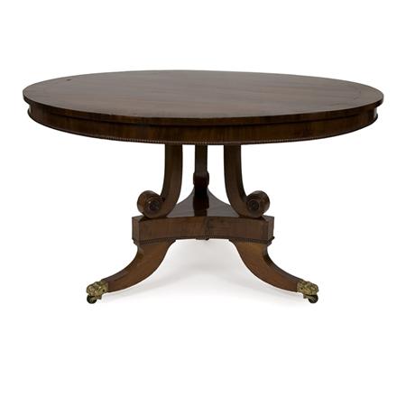 Appraisal: Regency Mahogany and Rosewood Breakfast Table Estimate -