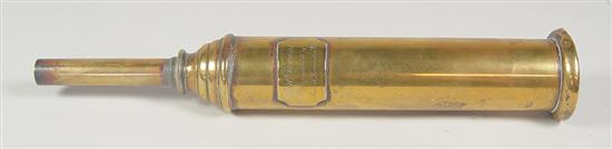 Appraisal: Rare Presentation Railroad Torch th Century Inscribed BH Thomas Compliments