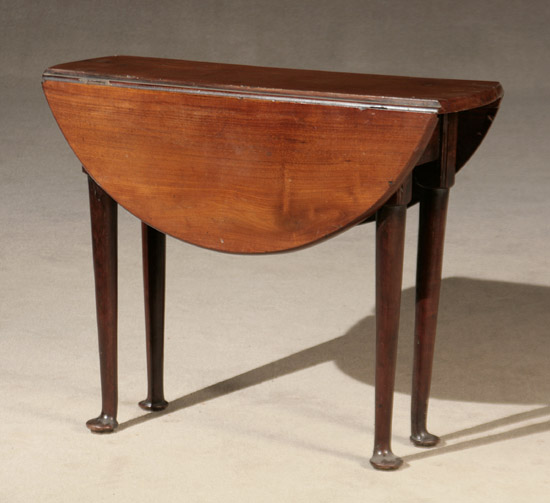 Appraisal: George III Mahogany Drop-Leaf Table Circa Top reset some cracks