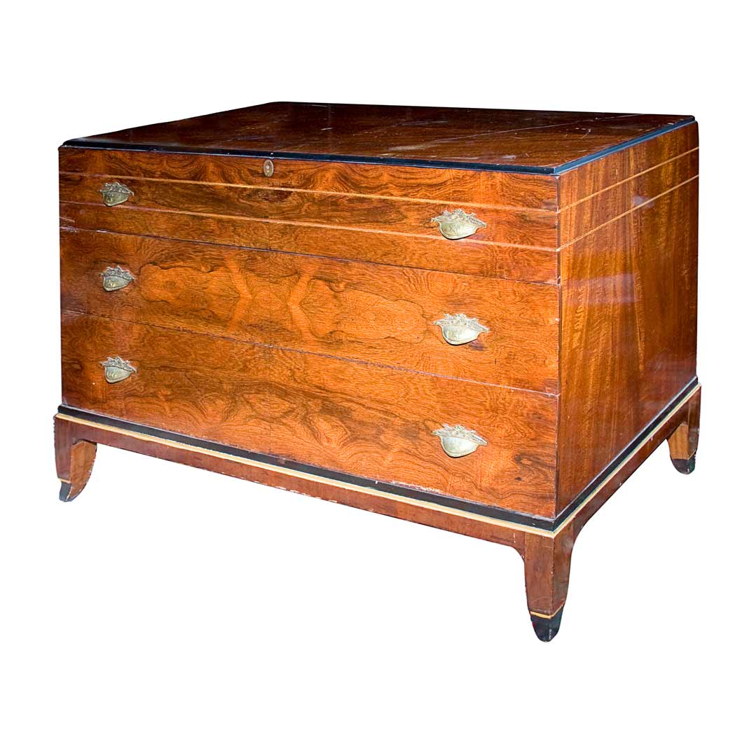 Appraisal: Art Deco Mahogany Chest of Drawers Height inches width inches