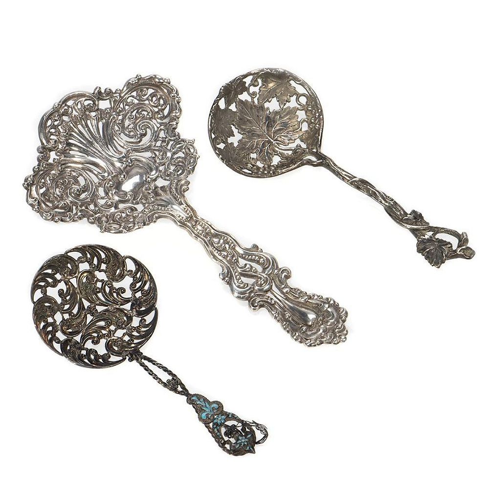 Appraisal: Sterling Berry Spoons A Collection of three including B B