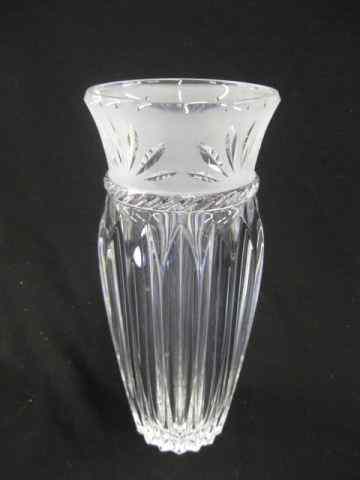 Appraisal: Crystal Vase ribbed decor '' tall