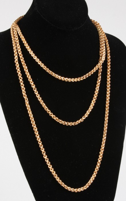 Appraisal: KY mm wide long endless decorative chain grams S