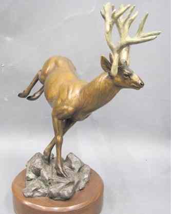 Appraisal: RIP CASWELL ORIGINAL BRONZE WILDLIFE SCULPTURE Oregon born -active Rip