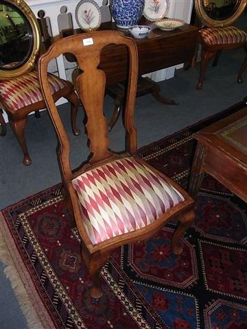 Appraisal: A SET OF EIGHT QUEEN ANNE STYLE WALNUT DINING CHAIRS