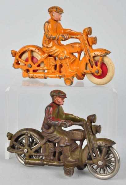 Appraisal: Lot of Cast Iron Hubley Motorcycle Toys American Both with