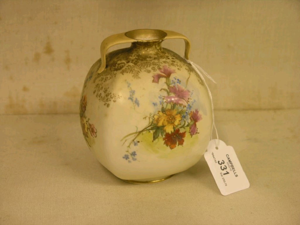 Appraisal: A late th century Doulton Burslem bone china vase squat