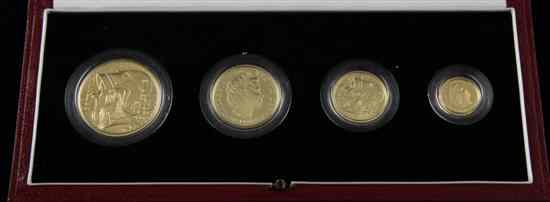 Appraisal: A gold proof Britannia coin collection with certificate of authenticity