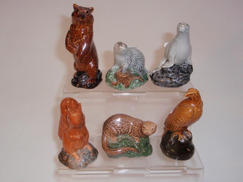 Appraisal: Beswick Beneagles whisky bottles - badger otter bear squirrel seal