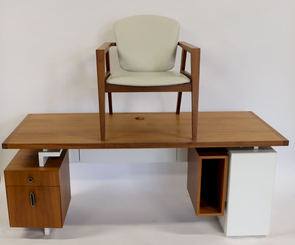 Appraisal: Midcentury Style Floating Desk And Chair From a Larchmont home